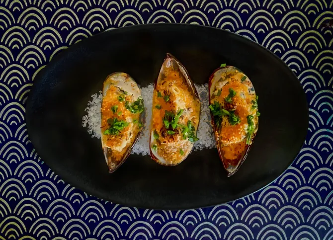 Photograph from Recipe: Dynamite Green Lipped Oyster