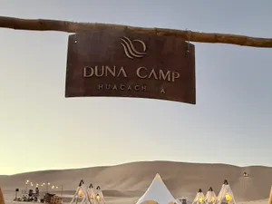 The camp sign, and the camp below it