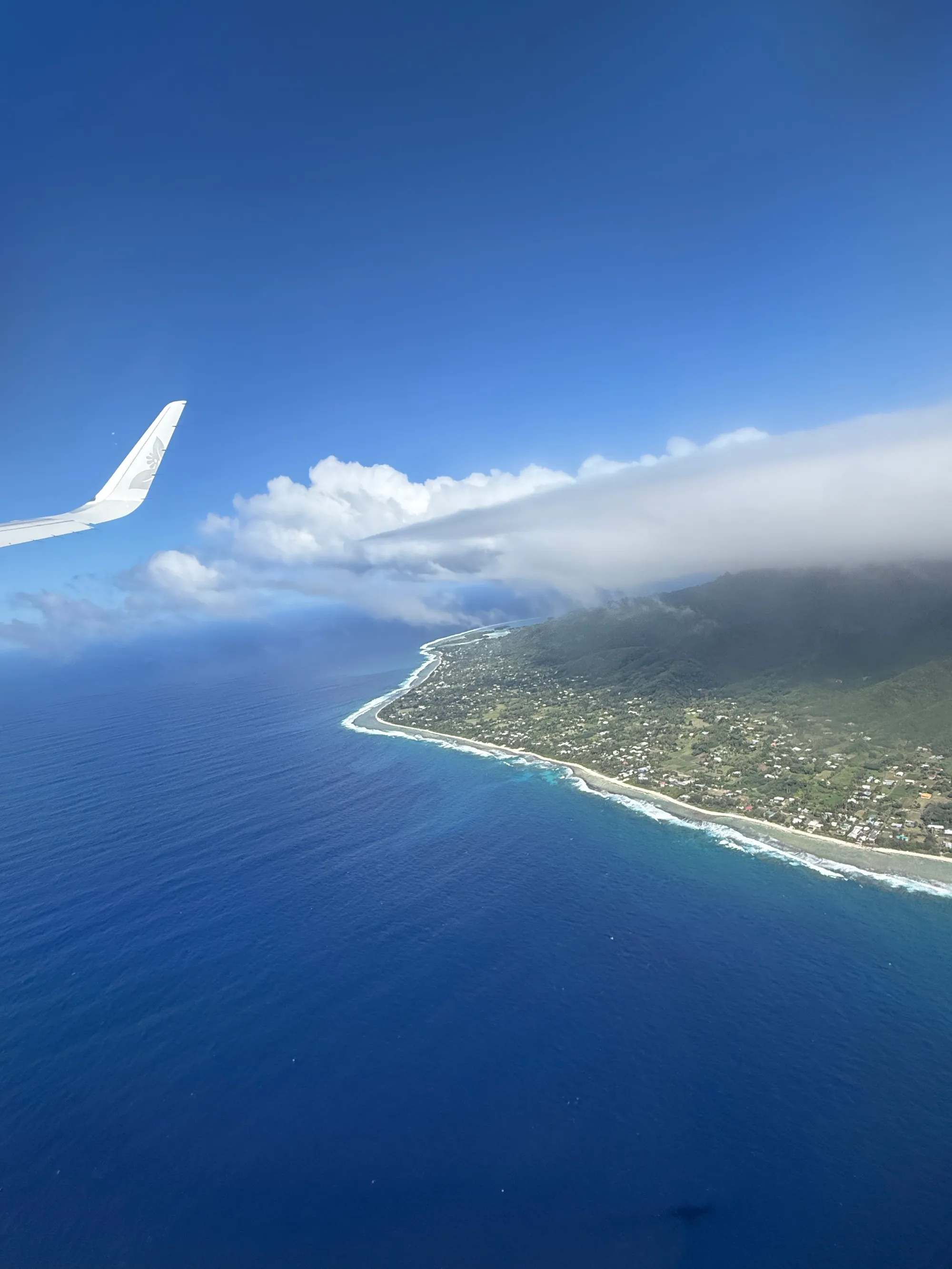 The coast from the air, coming in