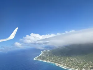The coast from the air, coming in