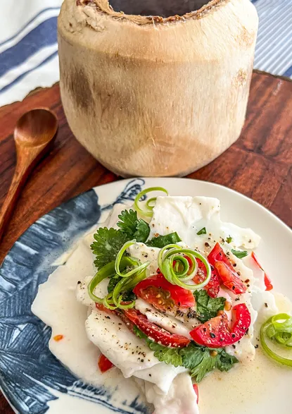 Photograph from Recipe: Phla Ma Praw (Thai Spicy Coconut Flesh Salad)